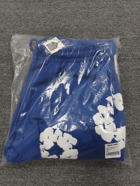 [1:1 Top Quality] Denim Tears Royal Blue Cotton Wreath Jogger Sweatpants