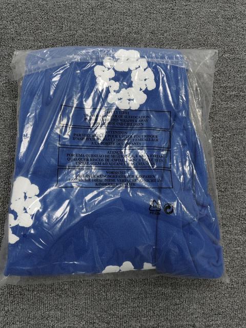 [1:1 Top Quality] Denim Tears Royal Blue Cotton Wreath Jogger Sweatpants