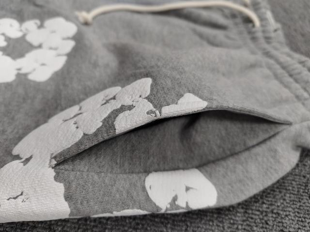 [1:1 Top Quality] Denim Tears Gray Cotton Wreath Jogger Sweatpants