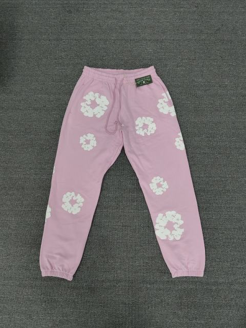 [1:1 Top Quality] Denim Tears Pink Cotton Wreath Jogger Sweatpants