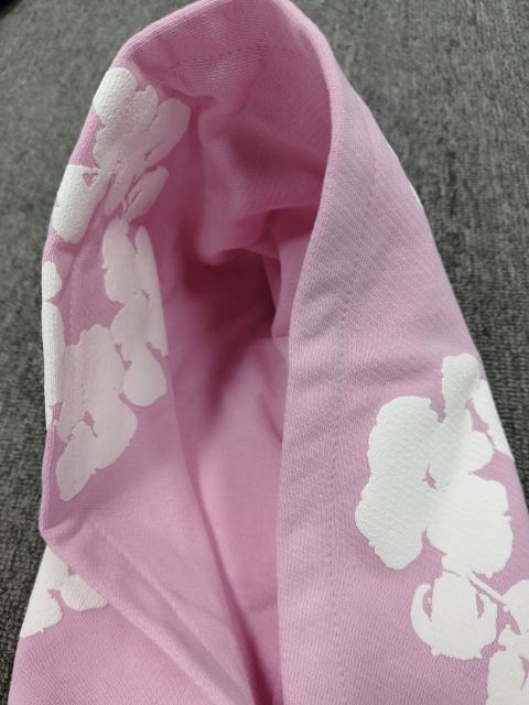 [1:1 TOP QUALITY] Denim Tears Pink Foam Cotton Wreath Pullover Hoodie