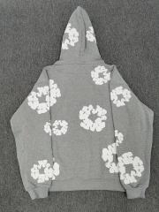 [1:1 TOP QUALITY] Denim Tears Gray Foam Cotton Wreath Pullover Hoodie