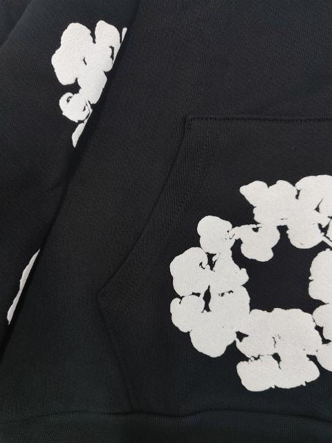 [1:1 TOP QUALITY] Denim Tears Black Foam Cotton Wreath Pullover Hoodie
