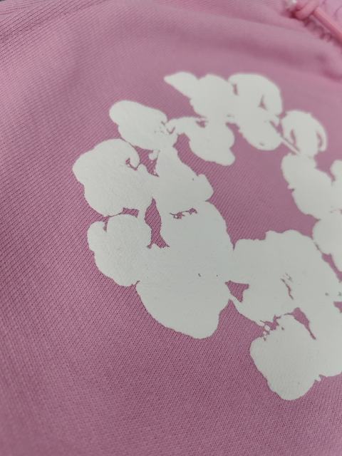 [1:1 Top Quality] Denim Tears Pink Cotton Wreath Straight Sweatpants
