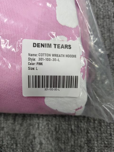 [1:1 TOP QUALITY] Denim Tears Pink Foam Cotton Wreath Pullover Hoodie