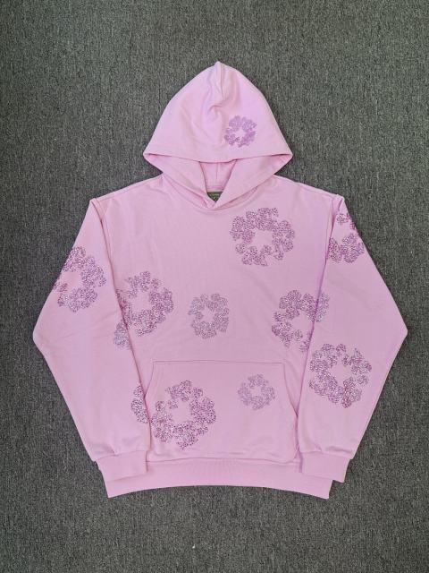 [1:1 TOP QUALITY] Denim Tears Pink Rhinestone Cotton Wreath Pullover Hoodie
