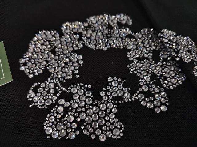 Denim Tears Rhinestone Zipped Hoodie Black