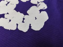 [1:1 Top Quality] Denim Tears Purple Cotton Wreath Shorts