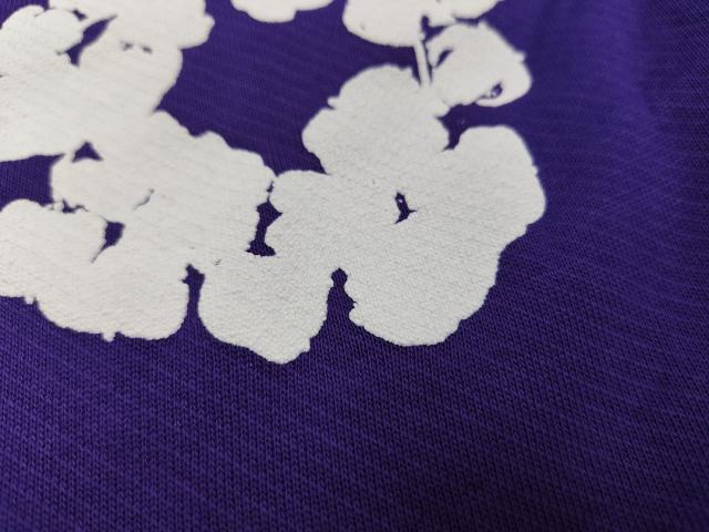 [1:1 Top Quality] Denim Tears Purple Cotton Wreath Shorts