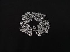 Denim Tears Rhinestone Zipped Hoodie Black