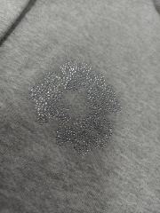 [1:1 Top Quality] Denim Tears Rhinestone Zipped Hoodie Gray