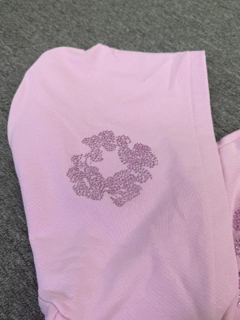 [1:1 TOP QUALITY] Denim Tears Pink Rhinestone Cotton Wreath Pullover Hoodie