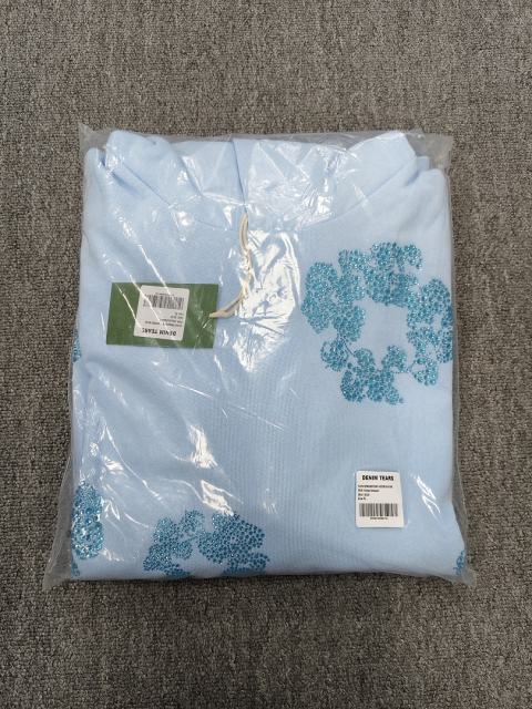 [1:1 TOP QUALITY] Denim Tears Blue Rhinestone Cotton Wreath Pullover Hoodie