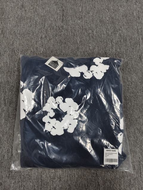 [1:1 TOP QUALITY] Denim Tears Navy Blue Foam Cotton Wreath Pullover Hoodie
