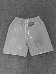 [1:1 Top Quality] Denim Tears Gray Rhinestone Cotton Wreath Shorts