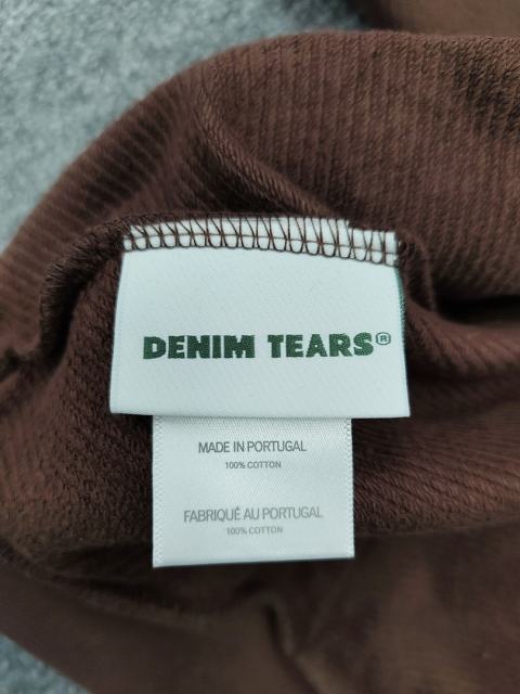 [1:1 TOP QUALITY] Denim Tears Coffee Brown Hot Pink Rhinestone Cotton Wreath Pullover Hoodie