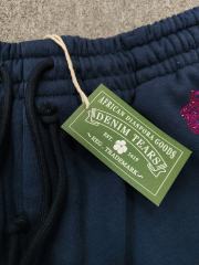 [1:1 Top Quality] Denim Tears Navy Rhinestone Cotton Wreath Shorts