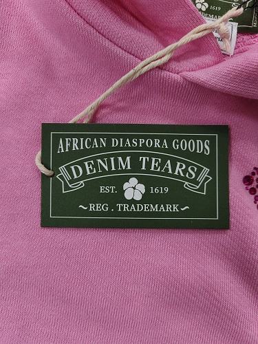 [1:1 TOP QUALITY] Denim Tears Pink Rhinestone Cotton Wreath Pullover Hoodie