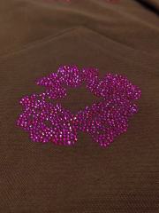 [1:1 TOP QUALITY] Denim Tears Coffee Brown Hot Pink Rhinestone Cotton Wreath Pullover Hoodie