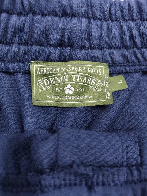 [1:1 Top Quality] Denim Tears Navy Cotton Wreath Shorts