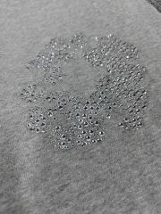 [1:1 Top Quality] Denim Tears Gray Silver Rhinestone Cotton Wreath Joggers
