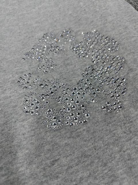 [1:1 Top Quality] Denim Tears Gray Silver Rhinestone Cotton Wreath Joggers