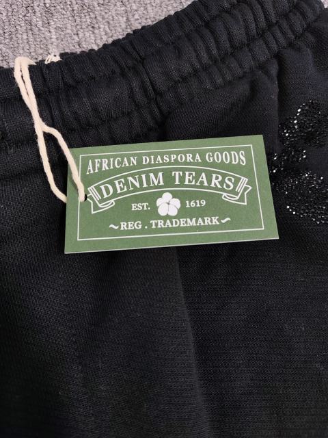 [1:1 Top Quality] Denim Tears Black Rhinestone Cotton Wreath Shorts