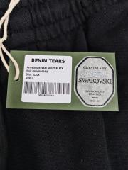 [1:1 Top Quality] Denim Tears Black Rhinestone Cotton Wreath Shorts