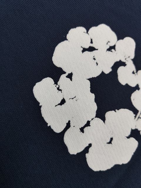 [1:1 Top Quality] Denim Tears Navy Cotton Wreath Shorts
