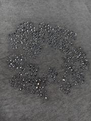 [1:1 Top Quality] Denim Tears Gray Rhinestone Cotton Wreath Shorts