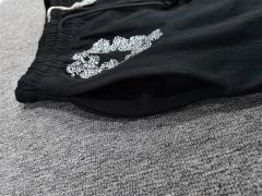 [1:1 Top Quality] Denim Tears Black Silver Rhinestone Cotton Wreath Joggers