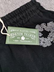 [1:1 Top Quality] Denim Tears Black Silver Rhinestone Cotton Wreath Joggers