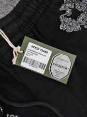 [1:1 Top Quality] Denim Tears Rhinestone Black Cotton Wreath Shorts