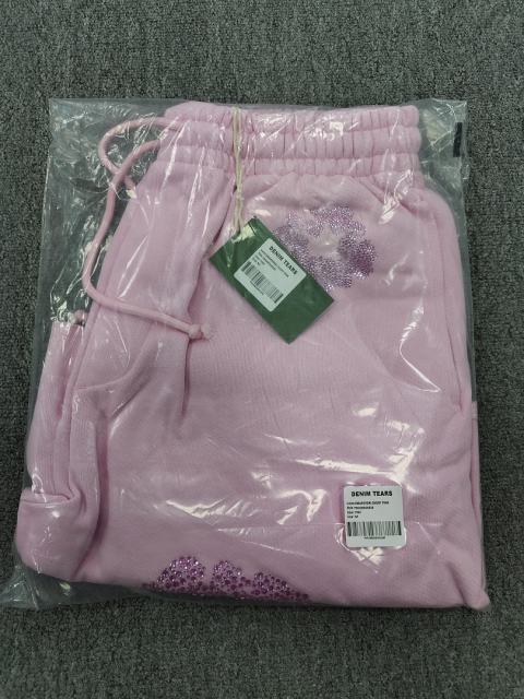 [1:1 Top Quality] Denim Tears Pink Rhinestone Cotton Wreath Shorts