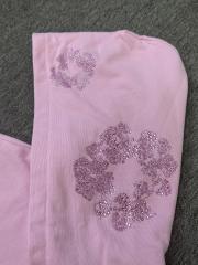 [1:1 TOP QUALITY] Denim Tears Pink Rhinestone Cotton Wreath Pullover Hoodie