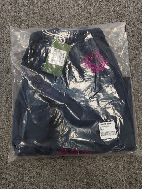 [1:1 Top Quality] Denim Tears Navy Rhinestone Cotton Wreath Shorts
