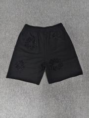 [1:1 Top Quality] Denim Tears Black Rhinestone Cotton Wreath Shorts
