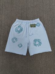 [1:1 Top Quality] Denim Tears Blue Rhinestone Cotton Wreath Shorts