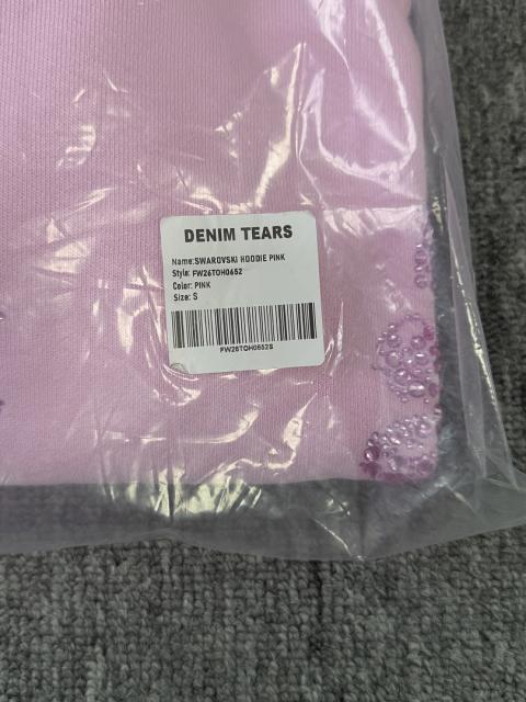 [1:1 TOP QUALITY] Denim Tears Pink Rhinestone Cotton Wreath Pullover Hoodie