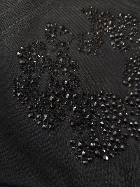 [1:1 Top Quality] Denim Tears Rhinestone Black Hoodie