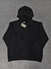 [1:1 Top Quality] Denim Tears Rhinestone Black Hoodie