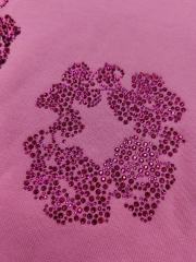 [1:1 TOP QUALITY] Denim Tears Pink Rhinestone Cotton Wreath Pullover Hoodie