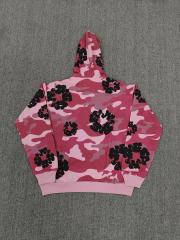 [1:1 TOP QUALITY] Denim Tears Pink Camo Black Foam Cotton Wreath Full Zip Hooded Jacket