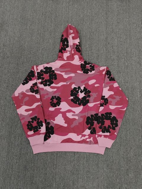 [1:1 TOP QUALITY] Denim Tears Pink Camo Black Foam Cotton Wreath Full Zip Hooded Jacket