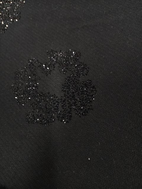 [1:1 Top Quality] Denim Tears Black Rhinestone Cotton Wreath Shorts