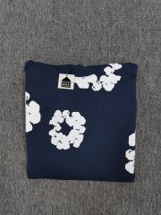 [1:1 TOP QUALITY] Denim Tears Navy Blue Foam Cotton Wreath Pullover Hoodie