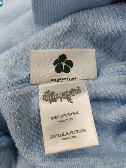 [1:1 TOP QUALITY] Denim Tears Blue Rhinestone Cotton Wreath Pullover Hoodie