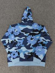 [1:1 TOP QUALITY] Denim Tears Blue Camo Tone-On-Tone Light Blue Foam Cotton Wreath Full Zip Hooded Jacket