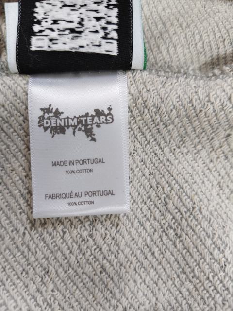 [1:1 Top Quality] Denim Tears Rhinestone Zipped Hoodie Gray
