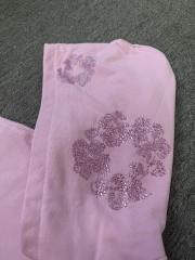 [1:1 TOP QUALITY] Denim Tears Pink Rhinestone Cotton Wreath Pullover Hoodie